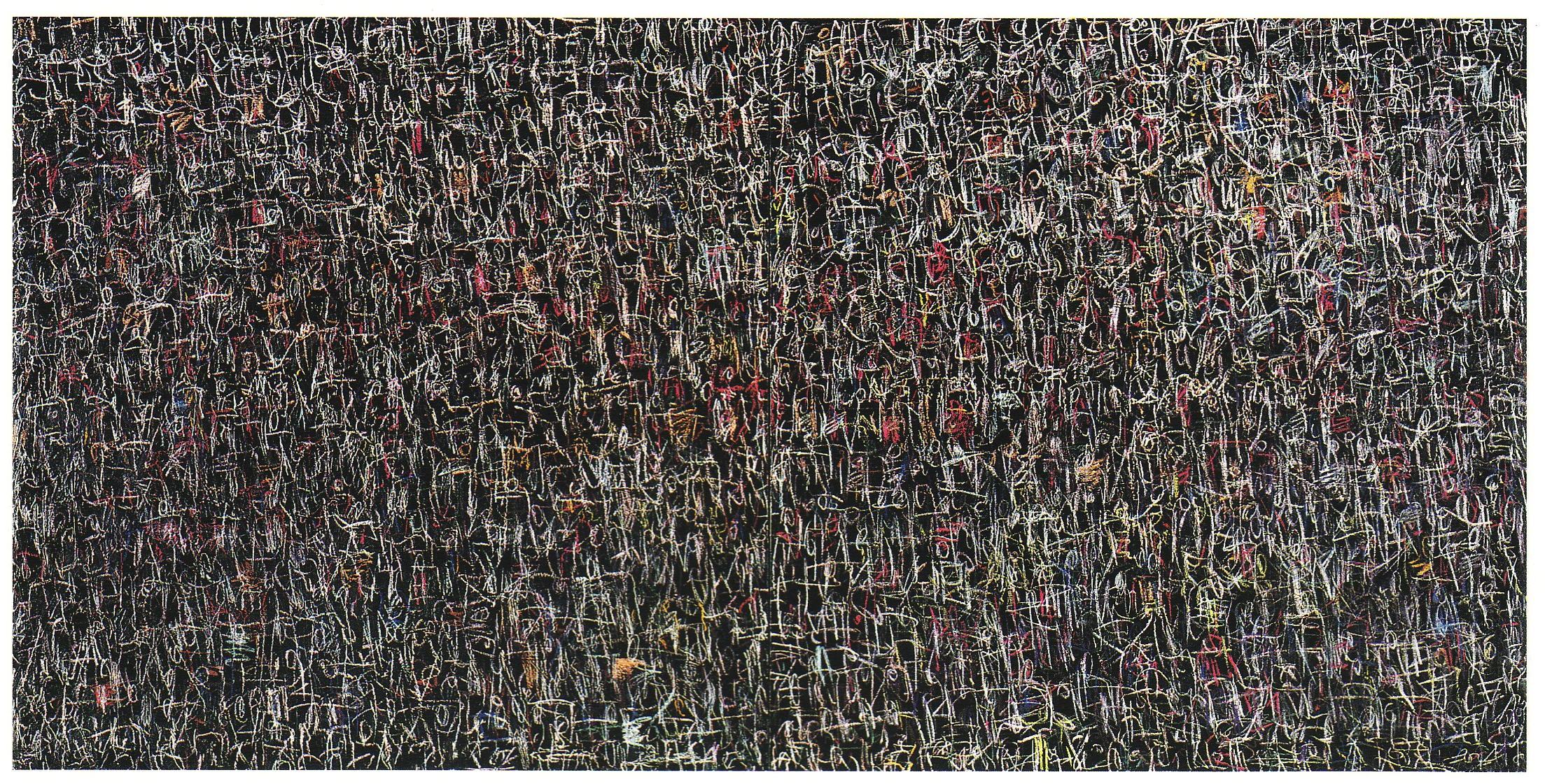 1995 | Masse | Kreide auf Leinwand | 100 x 240 cm
